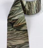 Bedrukt  Lint Greenleaf 70mm 80 cm Metalic Goud opdruk Viburnum 