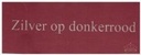 Donkerrood 70 mm met zilver opdruk ca. 80 cm - 	Jou te moeten missen, die onmisbaar was 