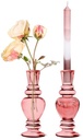 Gekleurd glazen flesje Venice vaasje, kandelaar Soft pink  / stuk 15.5cm hoog Ø5.7cm