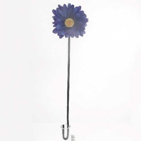 Gerbera 54 cm Blue Blauw/zwart zijde bloemen / st