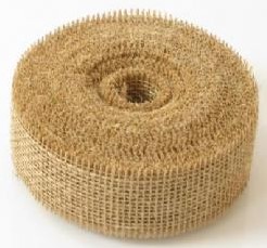 -Jute Juteband ca. 5 cm naturel KWART rol ca. 10m open structuur