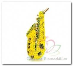 Saxofoon steekschuimvorm oase voor verse bloemen voor verse bloemen