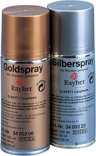 Decospray geschikt voor styropor Zilver150 ml 
