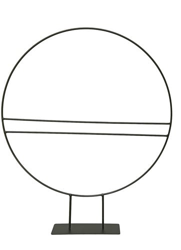 Metalen frame Ring Separy rond met horizontale spijlen Zwart 30 cm