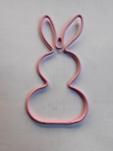 Metalen Frame Haas staand oor hanger Roze 10 cm