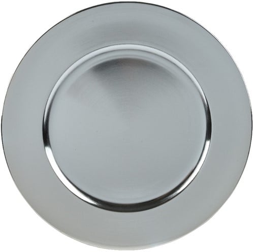 Onderbord Groot Rond Zilver 40 cm