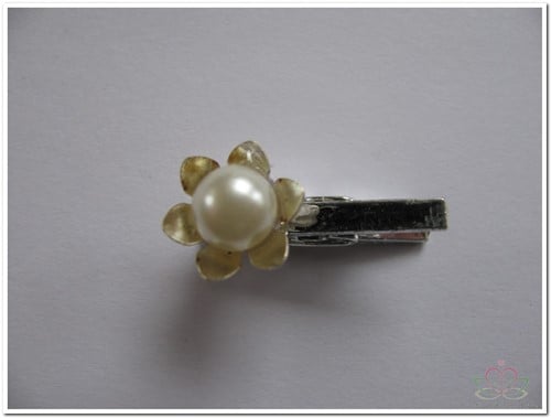 Flowerclip Metal Parelbloem knijpertjes 24 stuks