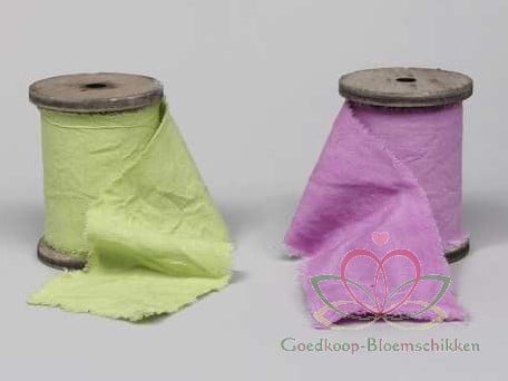 Linnen Jute Fabric Ribbon L-Groen 8,5 cm 3 meter