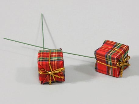Giftboxes Schotse ruit 25x25 mm pak 60 stuks