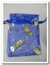 Cadeauzakje giftbag Organza I Love You Blue 7x9 cm