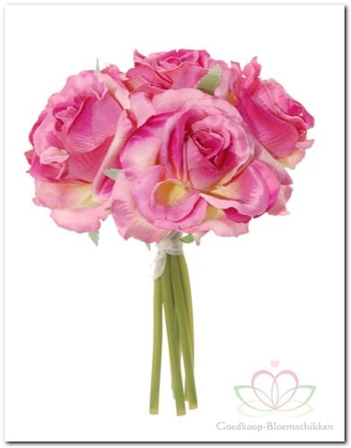 Bruidsmeisjesboeket Rozen 21cm 