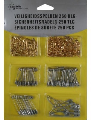 Assortiment Veiligheidspennen Corsagespelden 250 stuks