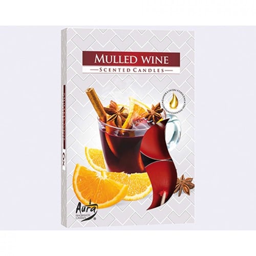 Waxinelichtjes geurlichtjes theelichtjes Gluhwein 6 stuks 3 varianten
