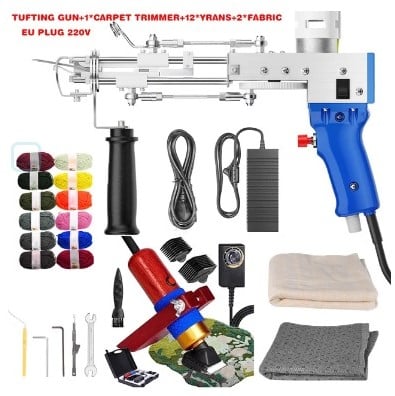Startpakket Tuften incl. Tuftpistool en Trimmer Blauw 220V per set 