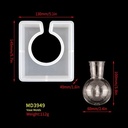 Siliconenmal Vierkant MD3949 met bolvaasje Epoxy resin 16 cm per stuk
