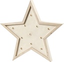 Ster van Triplex met verlichting Licht box, H: 26 cm, D: 3,5 cm