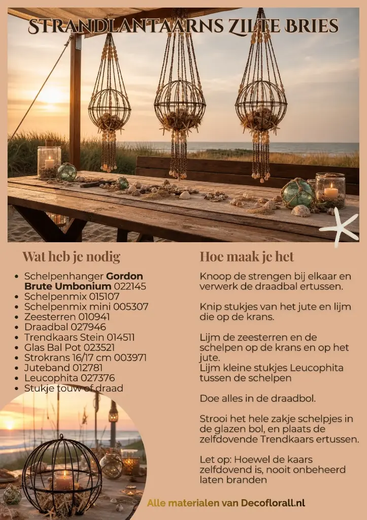 Strandlantaarns Zilte Bries Stel zelf je pakket samen 