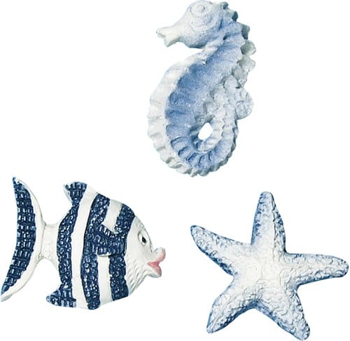 [A-011180] Zeedieren Polyresin Maritiem 2 cm 9 stuks