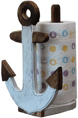 [A-024490] Keukenrol houder Hout Anker ca. 30 cm