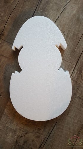 [A-011837] Styropor Piepschuim Isimo Ei met kuiken Groot 40×3 cm