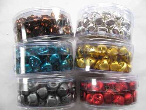 [A-008914] Christmas bells Wedding Wands Brons Mat 12 mm doosje ca. 60 stuks
