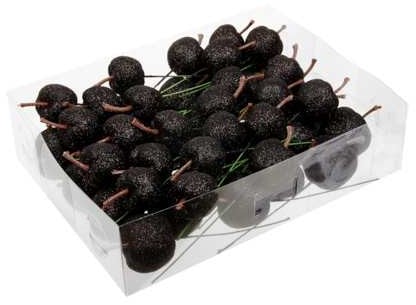 [A-024664] Glitterappels Zwart 25–35 mm doos 48 stuks
