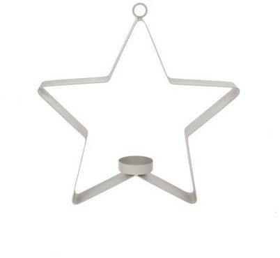 [A-010618] Sterframe Lichtgrijs met waxinehouder 30x30x5 cm