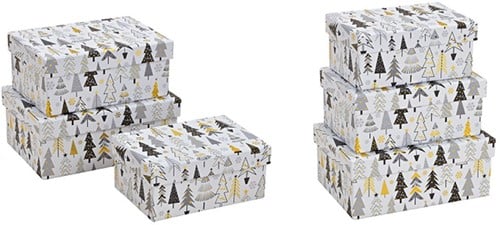 [A-023558] Geschenkdoos Giftbox winterbos 26x32x10 cm