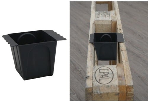 [A-023921] Bloembak voor pallet kunststof 37x13,5x9,5cm