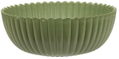 [A-023996] Bowl Fruitschaal met ribbels Soft Groen 20x7,5 cm