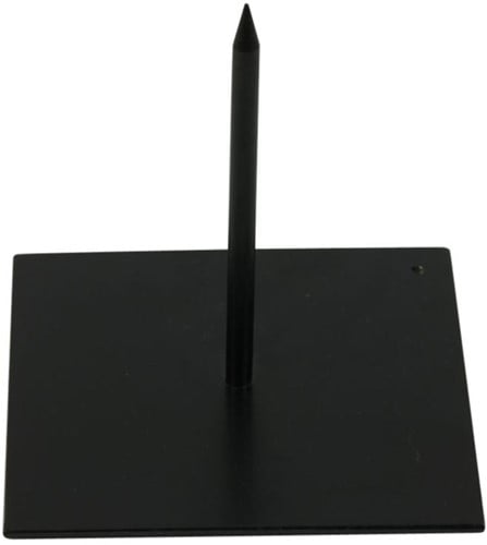 [A-024017] Metaal Standaard Solid Basic Iron Foot Zwart met gaatje in voet 25x25x25 cm