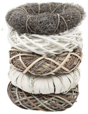[A-027057] Krans Stack Greywash set 5 stuks Ø40 cm