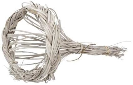 [A-019270] Boekethouder frame Palm Wavy White 40 cm