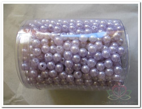 [A-008014] Rijgparels Lila 8 mm Pot 250 gram ca. 1000 stuks