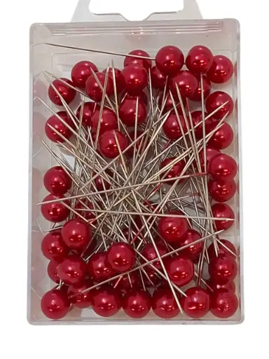 [A-009243] Parelspelden Rood 10 mm 72 stuks