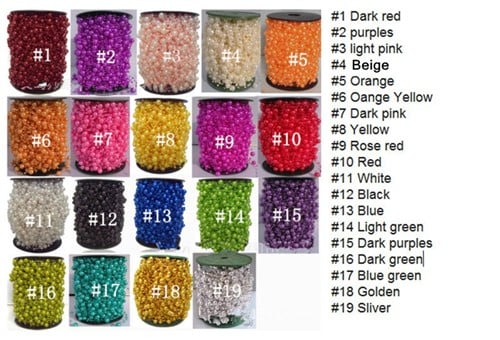 [A-018756] Parelketting Parelguirlande per 5 meter kleinverpakking 3+8 mm - Licht Roze #3 