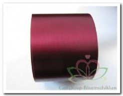 [A-005760] Bedrukt lint Met liefde gegeven Donkerrood met Zilveren opdruk 70 mm 80 cm
