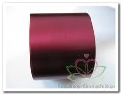 [A-005973] Bedrukt lint Rust zacht Donkerrood met Lila opdruk 70 mm 80 cm