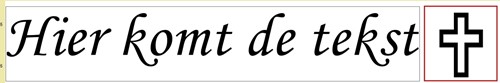 [A-006413] Bedrukt lint Kruis Creme met Gouden opdruk 70 mm 80 cm