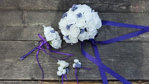 [A-014061] Maatwerk Boeket Bruidsmeisjesboeket Corsage en minicorsage Maatwerk