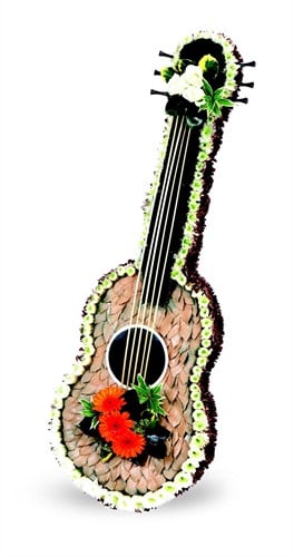[A-010977] Akoestische gitaar steekschuimvorm oase voor verse bloemen
