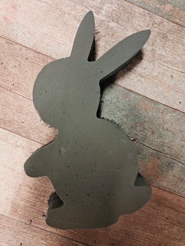 [A-025009] OASIS® Mini Rabbit Konijn Haasje steekschuimvorm OPZIJ oase voor verse bloemen