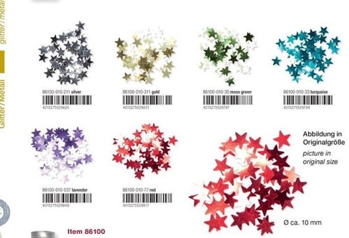 [A-009581] Confetti strooisterretjes Rood 28 gram
