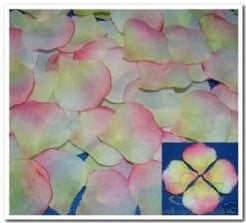 [A-007368] Blad Zijden blaadjes rozenblaadjes Geel Rose pastel