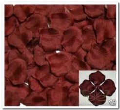 [A-007369] Blad Zijden blaadjes rozenblaadjes Claret Warmbruin