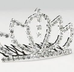 [A-007166] Tiara Queen Victoria Haarkam 5 cm diadeem