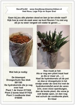 [A-017599] DIY Werkbeschrijving Pot Botanical Zijden 