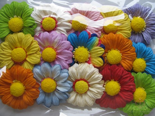 [A-009359] Mulberry Gerbera Summer mixed ca. 65 mm pak 15 stuks