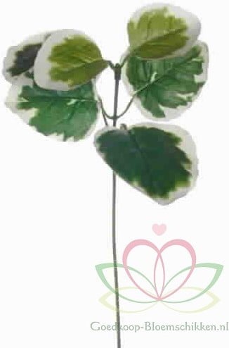 [A-011031] Zijde Blaadjes Bontkleurig op draad 10 stuks