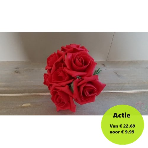 [A-011692] Foamroos Emilia Rood 6 cm doos 42 stuks 